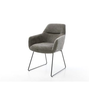 Jídelní židle Pejo-Flex bouclé měkký tmavě béžová tenká podnož obraz