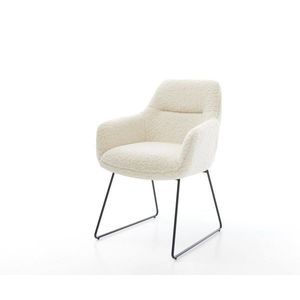 Jídelní židle Pejo-Flex plyšový látka béžová tenká podnož černá obraz