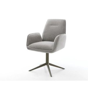 Jídelní židle Zoa-Flex strukturovaná látka Měkký šedá křížová obraz