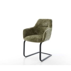 Jídelní židle Pejo-Flex žinylka olivová konzolová podnož plochá obraz