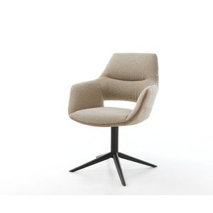 Jídelní židle Yago-Flex s područkami mix materiálů béžová obraz