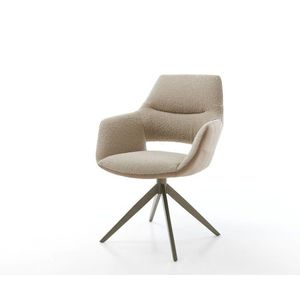 Jídelní židle Yago-Flex s područkami mix materiálů béžová obraz