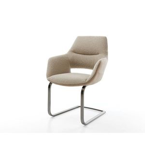 Jídelní židle Yago-Flex s područkami mix materiálů béžová obraz