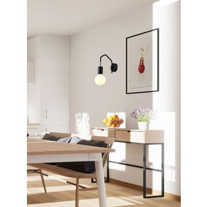 Nástěnné svítidlo s matným černým kovovým rámem Basso obraz