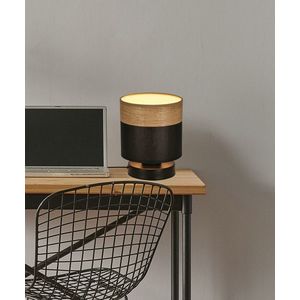 Stolní lampa Porto 1x60W e27 stínidlo černé + dýha obraz