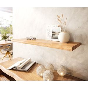 Nástěnná police Live Edge 100 cm akácie přírodní masivní obraz