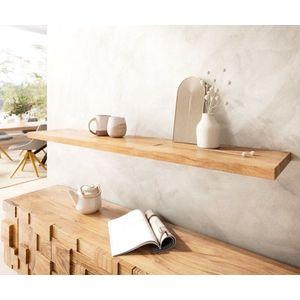 Nástěnná police Classic Edge 145 cm přírodní akácie masivní obraz