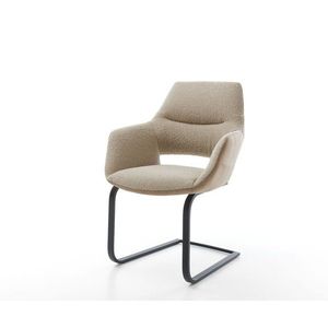 Jídelní židle Yago-Flex s područkami mix materiálů béžová obraz