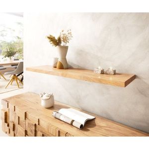 Nástěnná police Classic Edge 100 cm přírodní akácie masivní obraz