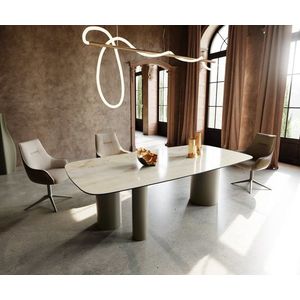 Jídelní stůl Edge oválný 240x120 keramika Iris FmG Onice obraz