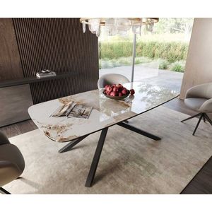 Jídelní stůl Edge Boot 200x100 keramika Minas Melange bílo obraz