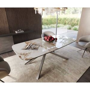 Jídelní stůl Edge Boot 200x100 keramika Minas Melange bílo obraz