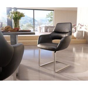 Jídelní židle Yago-Flex konzolová podnož plochá nerezová ocel obraz