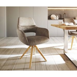 Jídelní židle Yago-Flex dřevěná podnož hranatá mikrovlákno obraz