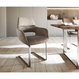 Jídelní židle Yago-Flex konzolová podnož plochá nerezová ocel obraz