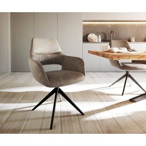 Otočná židle Yago-Flex s područkami křížová podnož široká černá obraz