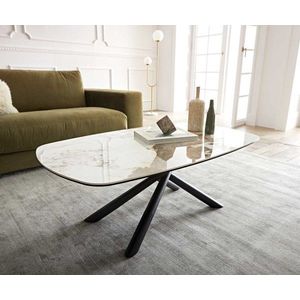 Konferenční stolek Sarita 120x70 cm keramika minas melange bílo obraz