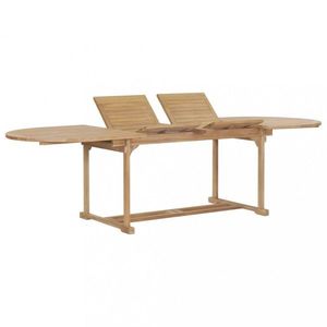 Rozkládací zahradní stůl 180–280x100x75 cm masivní teak oválný obraz