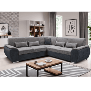 Sedací souprava EMILY ROH rozkládací šedá / tmavě šedá Tempo Kondela obraz