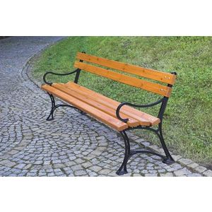 Parková lavice s područkami - FSC ROJAPLAST obraz