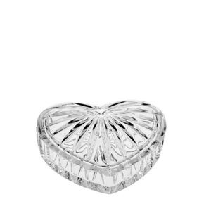 Crystal Bohemia Skleněná dóza ve tvaru srdíčka 110 mm obraz