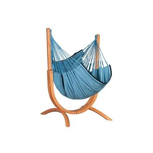 Marimex | Houpací sedačka se stojanem La Siesta Udine Organic, blue zebra | 11640605 obraz