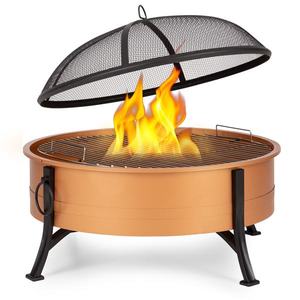 Blumfeldt Catania 2 v 1, ohniště s grilem, Ø 80 cm, gril Ø 70 cm, lapač jisker, ocel, měď obraz