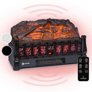 Klarstein Kamini FXL 2G, elektrický krb, krbová vložka, 1800 W, 3D LED iluze plamene, bílý obraz