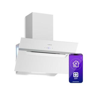 Klarstein BigBite šikmá digestoř | režim odsávání vzduchu a recirkulace | bezpečnostní sklo | 417 m³/h | 60 cm obraz