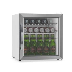 Klarstein Chladnička na nápoje Beersafe se zrcadlovými skleněnými dveřmi | 44 x 48 cm | Vnitřní LED osvětlení | Stříbrno-bílá obraz