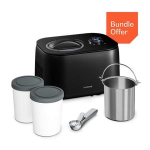 Klarstein Zmrzlinovač, výrobník ledové tříště a jogurtu FrostFusion s kompresorem | 1 l | 100 W obraz