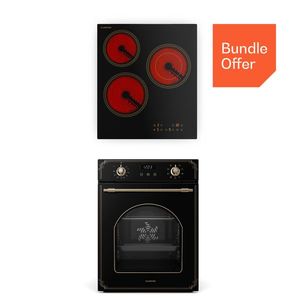 Klarstein Sklokeramická varná deska Victoria + úzká trouba Victoria | Timeless | 45 cm obraz