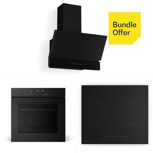 Klarstein Velaire vestavná trouba + Velaire indukční varná deska + Velaire digestoř | 60 cm obraz