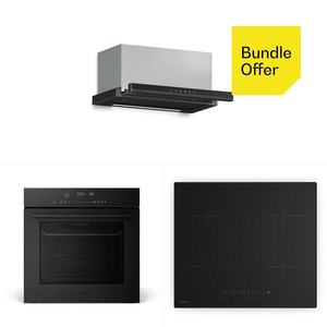 Klarstein Velaire indukční varná deska + Velaire vestavná trouba + Velaire teleskopická digestoř | 60 cm obraz