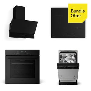 Klarstein Velaire indukční varná deska, myčka, trouba, digestoř obraz