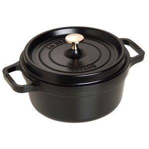Staub Litinový hrnec s poklicí Cocotte, černá, 24 cm / 3, 8 l 1102425 obraz