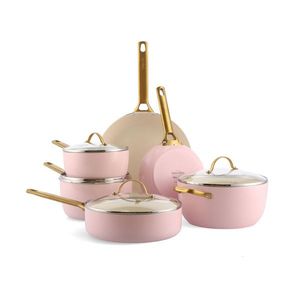 GreenPan Sada nádobí s nepřilnavým keramickým povrchem, Padova Reserve, 10 ks, pastelově růžová CC008483-001 obraz