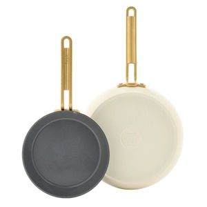 GreenPan Sada 2 nepřilnavých keramických pánví Stanley Tucci 20 + 26 cm, krémová CC007807-004 obraz