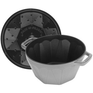 Staub STAUB Cocotte Diamond hrnec, 22 cm/2, 8l, šedá 1020130 obraz