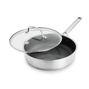 GreenPan Nerezová hluboká pánev s hybridním keramickým nepřilnavým povrchem Thermobond, kolekce Apex, 24 cm CC010198-001 obraz