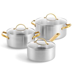 GreenPan Sada nerezového nádobí se skleněnými poklicemi (2× rendlík, 1x omáčník), Padova, 3 ks CC010168-001 obraz