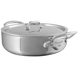 Mauviel Nízký nerezový kastrol s poklicí M’Cook, 28 cm / 5, 7 l 523029 obraz