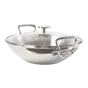 Mauviel Nerezový wok s uchy a skleněnou poklicí M’Cook, Ø 32 cm 522432 obraz