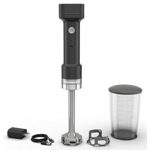 KitchenAid Bezdrátový tyčový mixér GO s baterií, 5KHBRV71BM, černá mat 5KHBRV71BM obraz