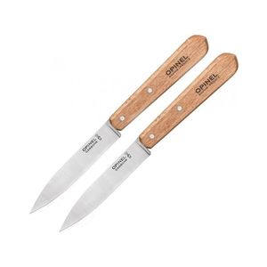 Opinel Sada kuchyňských nožů VRI N°102 Carbon, 10 cm, rukojeť buk, 2 ks 001222 obraz