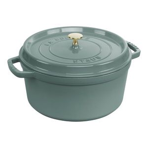 Staub Litinový hrnec s poklicí Cocotte, Ø 28 cm / 6, 7 l, zelená 1023970 obraz