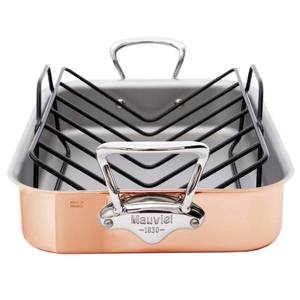 Mauviel Měděný pekáč s nerezovými uchy a roštem, M’héritage 150 S, 30 x 22 cm 611730 obraz