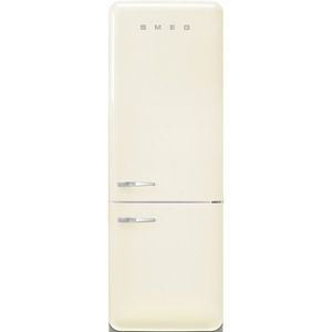 Smeg SMEG 50's RS kombinovaná lednice s mrazákem dole 344l/137l otv.pravé 205x70 cm krémová FAB38RCR6 obraz