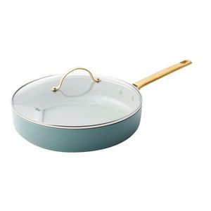 GreenPan Nepřilnavá keramická soté pánev s poklicí Padova 28 cm, zelená CC002827-001 obraz