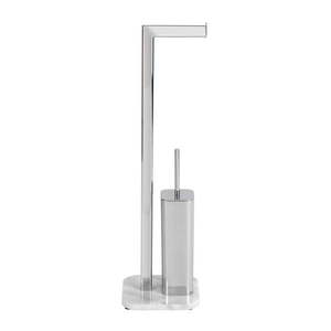 Mramorový držák na toaletní kartáč a papír Wenko Onyx obraz